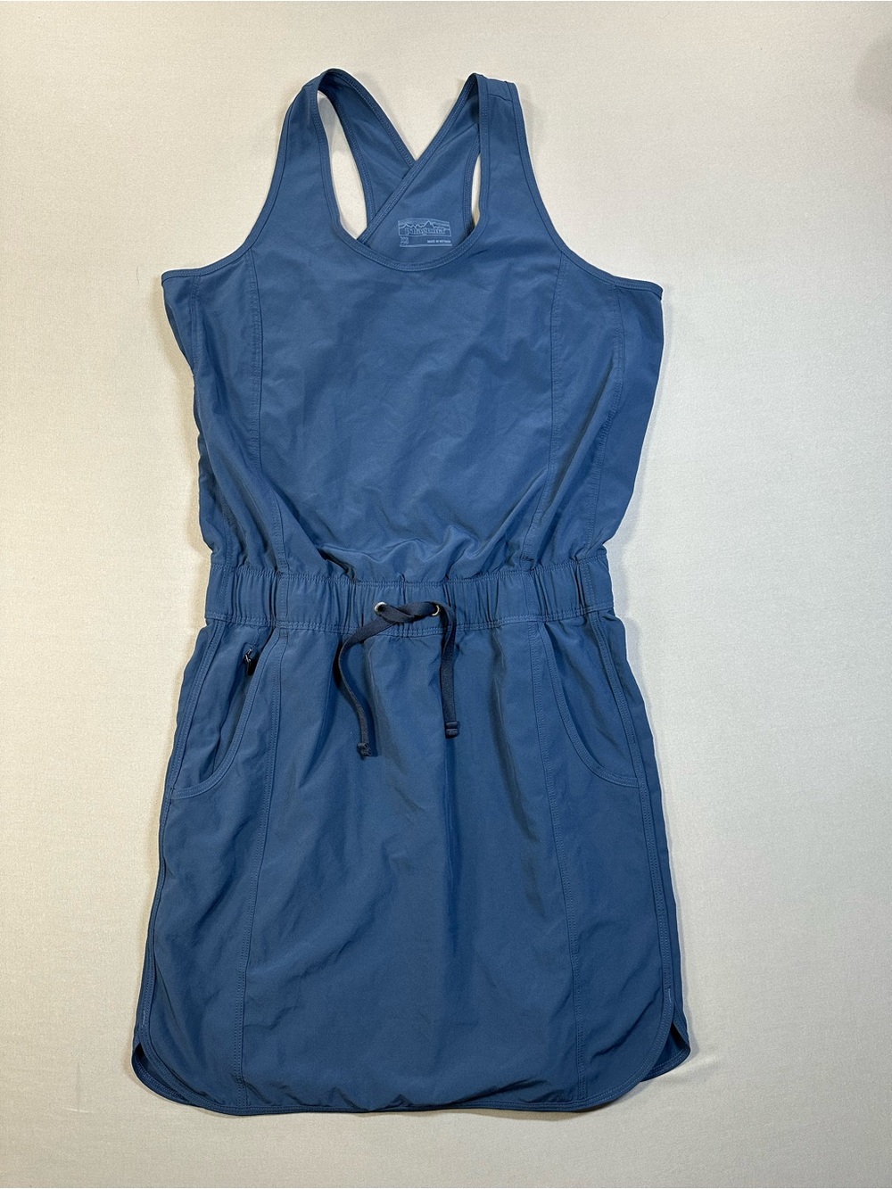 Patagonia Fleetwith Dress, Mini, Sleeveless, Criss-Cross Back, Navy  - Womens XS - Picture 3 of 13